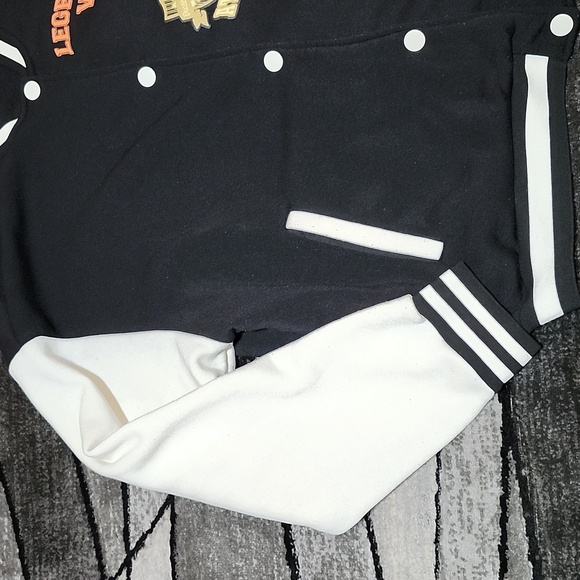 RUE21 NEW YORK 1996 ATHLETIC SNAP-BUTTON FLEECE UNISEX VARSITY JACKET - Picture 4 of 16